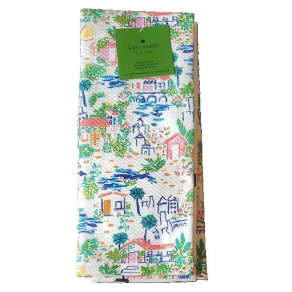 NWT Kate Spade Colorful Placemats and Kitchen Towels Set - Picture 2 of 4